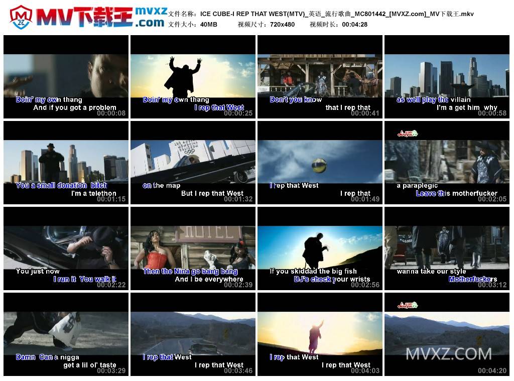 ICE CUBE-I REP THAT WEST(MTV)_英语_流行歌曲_MC801442